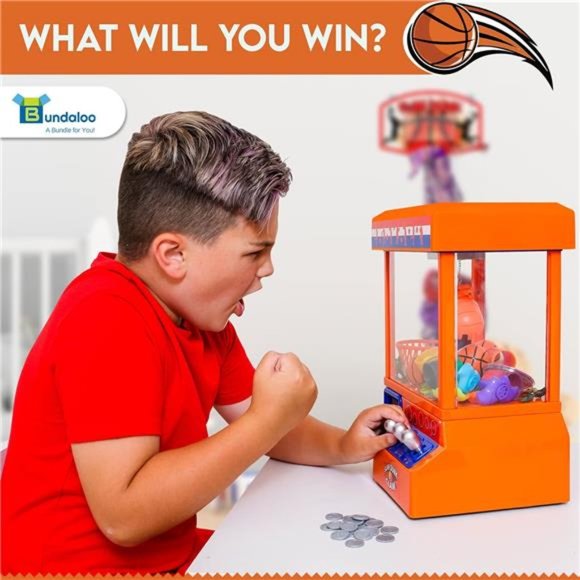 Slam Dunk Claw Machine - Miniature Candy Grabber for Kid with 3 Small Basketball - Picture 6 of 6